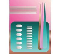Pink Spires Studio Sketchbook: 120 Blank Pages | Large Format 8.5 x 11 Blank Sketchbook | Modern Geometric Cover in Pink, Teal and Bronze