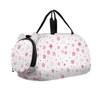 Pink Star Bubble Sac de sport léger pour fille avec compartiment à chaussures pour voyage, sport, fitness et entraînement