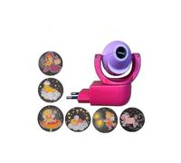 (Pink)Star Moon Animal Projector Night Light with 6 Images, Motion Sensor, EU Plug, LED Projector for Kids Baby Nursery