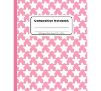 Pink Stars Composition Notebook: Wide-Ruled School Book for Kids
