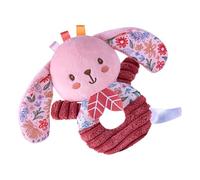 Pink Stuffed Animals, Cute Plush Animal Toys, Bunny Elephant Rattles, Soft Ring Rattle Sensory Toys, Plush Rattle Shaker, Easy To Use, Portable for for Babies 0 6 Months