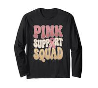 Pink Support Squad Breast Cancer Awareness Manche Longue