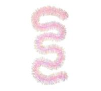 Pink Tinsel Garland, Christmas Tree Decor for Holiday Party | Premium Plush Material, Flexible Wire Core, Perfect for Xmas Wedding Pink