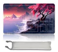 Pink Tree - Jeu De Société MTG Pad + Sac Imperméable Gratuit, TCG Solitaire Jeu De Table Pad Taille 60x35cm Tapis De Souris Compatible avec MTG TCG