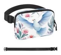Pink Tulip Pigeon Unisexe Style Fanny Pack: Fashion Waist Packs, Crossbody Bags Sport Slim Fashion pour Jogging Randonnée Randonnée Femme Homme, Multicolore 01., 1.5x9.0x5.9in/4x23x15cm