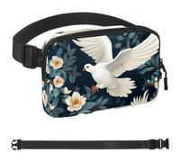 Pink Tulip Pigeon Unisexe Style Fanny Pack: Fashion Waist Packs, Crossbody Bags Sport Slim Fashion pour Jogging Randonnée Randonnée Femme Homme, Multicolore 05, 1.5x9.0x5.9in/4x23x15cm