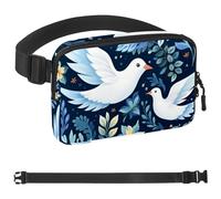 Pink Tulip Pigeon Unisexe Style Fanny Pack: Fashion Waist Packs, Crossbody Bags Sport Slim Fashion pour Jogging Randonnée Randonnée Femme Homme, Multicolore 03., 1.5x9.0x5.9in/4x23x15cm