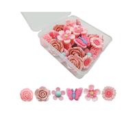 (Pink) Upgrades Flower Shape Tacks Creative Push Pins Decorative Thumb Tacks for Bulletin Board Picture Display in Office/Home Yellow