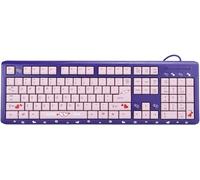 Pink USB Wired Ultra-Thin Cute Cartoon Keyboard for Home Office,Universal Laptop (Pink Purple)