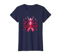 Pink Warrior : Sensibilisation au Cancer du Sein et autonomisation des Femmes T-Shirt, Femme, Bleu Marine, 3XL