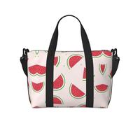 Pink Watermelon Sac de voyage à bandoulière pour femme Sac à main décontracté avec fermeture éclair Convient pour le travail, les voyages, le fitness, les voyages