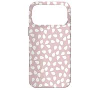 Pink White Teardrop Leaf-Like Petal Seedpod Nature Pattern Coque pour iPhone 17 Pro Max
