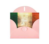 Pink WHJSHOP Carte de vœux rétro avec imprimé drapeau irlandais - Papier nacré double face haut de gamme effet perle avec boucle d'amour et enveloppe en papier nacré
