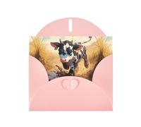 Pink YYHWHJDE Carte de vœux avec inscription « A little cow stepping on the quagmire » 15,2 x 10,2 cm - Design tendance et unique pour diverses occasions