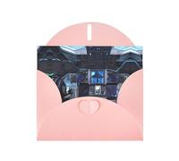 Pink YYHWHJDE Carte de vœux Cabin of the Future 15,2 x 10,2 cm avec effet nacré double face et encre respectueuse de l'environnement