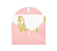 Pink YYHWHJDE Carte de vœux Motif plumes de phénix doré 15,2 x 10,2 cm Design tendance et unique pour diverses occasions