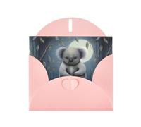 Pink YYHWHJDE Koala in the Moonlight Prints Carte de vœux 15,2 x 10,2 cm Design tendance et unique pour diverses occasions