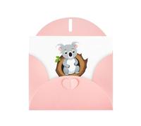 Pink YYHWHJDE Little koala in the tree hole Prints Carte de vœux 15,2 x 10,2 cm - Design tendance et unique pour diverses occasions