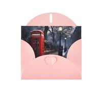 Pink YYHWHJDE Red Phone Booth London Street Prints Carte de vœux 15,2 x 10,2 cm Design tendance et unique pour diverses occasions