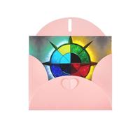 Pink YYHWHJDE Shine in all directions Carte de vœux avec effet nacré double face et encre respectueuse de l'environnement 15,2 x 10,2 cm