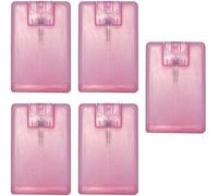 PinkCard Lot de 5 flacons pulvérisateurs portables à brume fine rechargeables pour femme beauté et soins personnels 20 ml