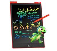 PINKCAT Jouet Bebe 1 2 3 4 5 6 Ans Tableau Magique Enfant 12 Pouces Tablette D'écriture LCD Tablette Dessin Graphique Ardoise Magique Effacable Cadeau Fille Game Boy Jeux Garcon,Rouge