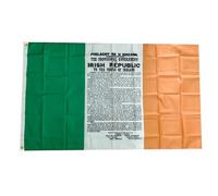 PinkDisplay Drapeau Irlande de Pâques 1916 90 x 150 cm Polyester 90 g avec œillets et double couture