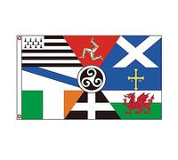 PinkDisplay Drapeaux de Cornouailles britanniques Celtic Nations 90 x 150 cm, œillets et coutures doubles pour publicité extérieure