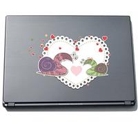 PinkElephant lovely022 Autocollant pour Ordinateur Portable Motif Sweet Heart Love Snails 210 mm