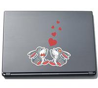 PinkElephant lovely047 Autocollant pour Ordinateur Portable Motif Sweet Heart Rabbit 150 x 142 mm