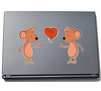 PinkElephant lovely059 Autocollant pour Ordinateur Portable Motif Sweet Heart Rat 150 mm