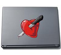 pinkelephant Misc2-hearts4 210 x 219 mm Crazy Creepy Heart Autocollant Skin pour Ordinateur Portable