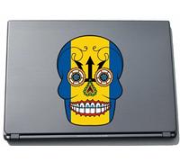 PinkElephant Skull Autocollant pour Ordinateur Portable Motif Drapeau Barbade 210 x 154 mm