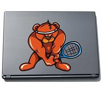 PinkElephant Sport 038 Autocollant pour Ordinateur Portable Motif Aggressive Bear Plays Tennis 210 x 251 mm