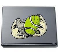PinkElephant Sport 086 Autocollant pour Ordinateur Portable Motif Tennis Balls in The Egg Crust 150 mm