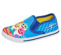 Pinkfong Chaussures d'été à enfiler en toile avec motif de requin - Pour filles et garçons - - bleu, 28 EU