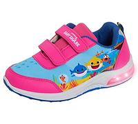 Pinkfong Filles Bébé Requin Lumineux Baskets De Sport Enfants Facile Fixer Chaussures De Skate LED Lumières Clignotantes Chaussures De Course Pompes Roses