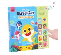 PINKFONG Livre sonore à 10 Boutons Baby Shark Chantant - Jouets pour bébé Requin, Livres d'apprentissage et éducation - Livres interactifs pour bébés de 1 à 3 Ans - Cadeaux pour garçons et Filles