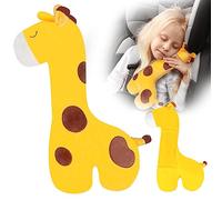 Pinkgarden Coussin de ceinture de sécurité pour enfants, housse de ceinture de sécurité pour enfants, coussin de sangle de siège pour tout-petits, coussin de sangle d'appui-tête (Girafe)