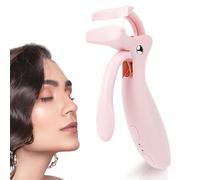 Pinkiou Recourbe cils chauffant pour femme, recourbe-cils électrique avec coussin en silicone changeant de couleur et chauffage par superposition, rechargeable par USB-C, 2 réglages de température