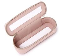Pinkmik Trousse à pinceaux de maquillage transparente portable de voyage avec fermeture éclair pour femme, G/Rose, Slim, Trousse transparente pour pinceaux de maquillage