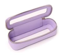Pinkmik Trousse de maquillage fine et transparente avec fermeture éclair - Petite trousse de maquillage Beatuy pour femme (X/violet, fin)