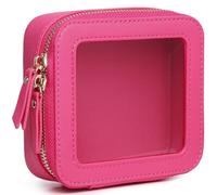 Pinkmik Trousse de maquillage transparente avec fermeture éclair pour femme, C/Fuxia, MINI, Petite trousse de maquillage transparente