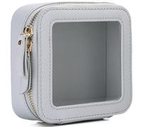 Pinkmik Trousse de maquillage transparente avec fermeture éclair pour femme, C/gris., MINI, Petite trousse de maquillage transparente