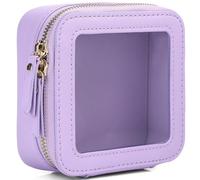 Pinkmik Trousse de maquillage transparente avec fermeture éclair pour femme, C/violet, MINI, Petite trousse de maquillage transparente