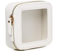 Pinkmik Trousse de maquillage transparente de voyage avec fermeture éclair pour femme, Blanc, MINI-1, Petite trousse de maquillage