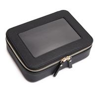 Pinkmik Trousse de maquillage transparente étanche pour cosmétiques et articles de toilette - Organiseur de sac à main pour femme et sac de voiture transparent avec fermeture éclair, noir, M+, Trousse