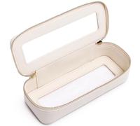 Pinkmik Trousse de maquillage transparente portable - Trousse de voyage pour cosmétiques avec fermeture éclair - Trousse de maquillage transparente pour la voiture - Trousse de toilette pour femme