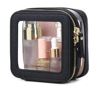 Pinkmik Trousse de toilette de voyage transparente approuvée TSA pour femme, noir, MINI-2, Petite trousse de maquillage