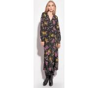 PINKO Abadeco Abito Crepe Fluido Sta Black/fuchsia/green Taille: 38 | Robes Outlet | Femme | Le Noir